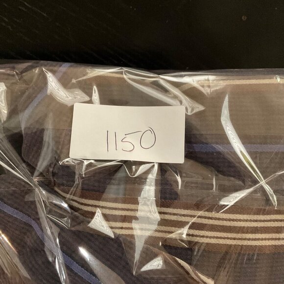 Tommy Bahama Shirt Mens L Button Up 100% Silk Brown‎ Blue Stripes Long Sleeves - Picture 11 of 11